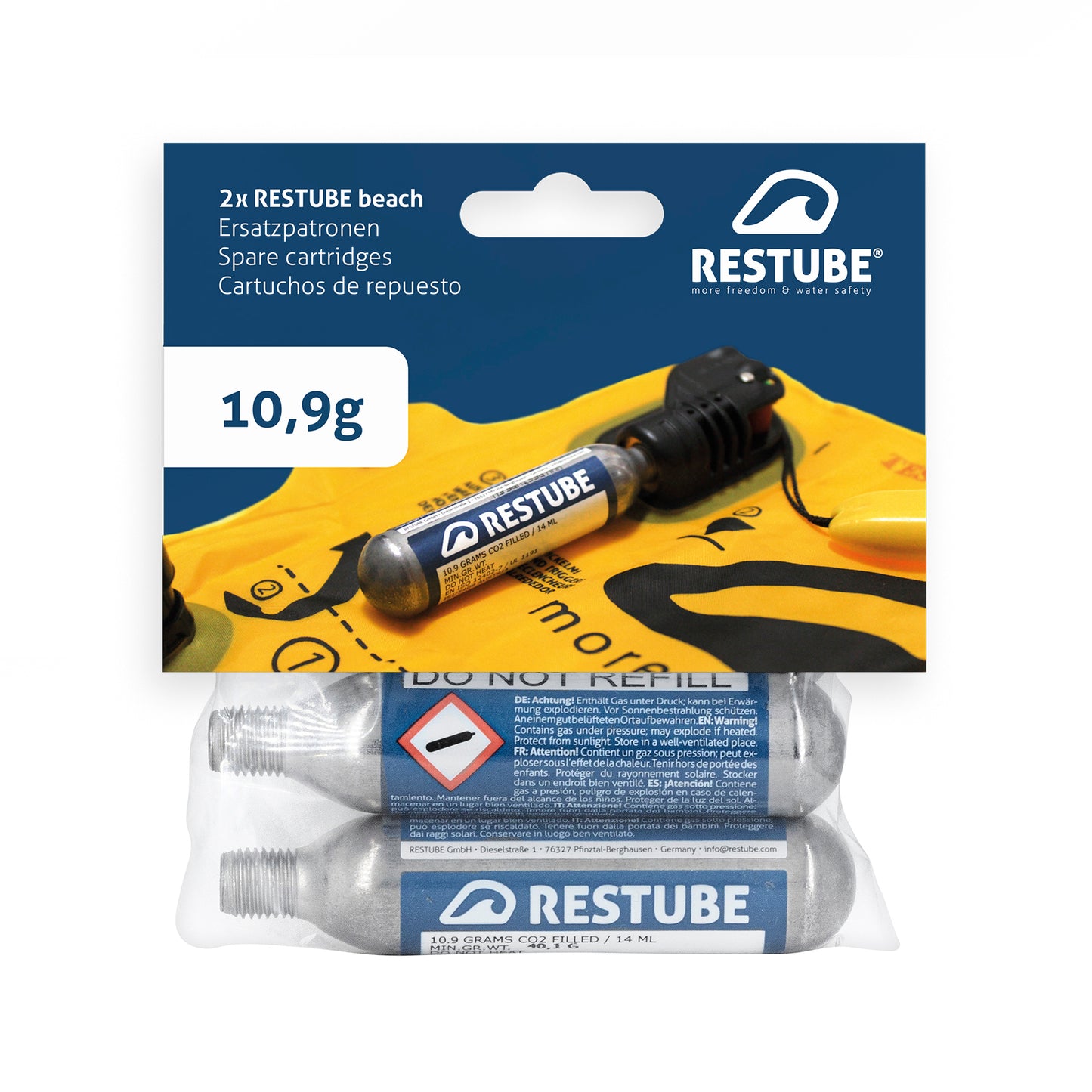 Restube CO2 Ersatzpatronen (10,9g)