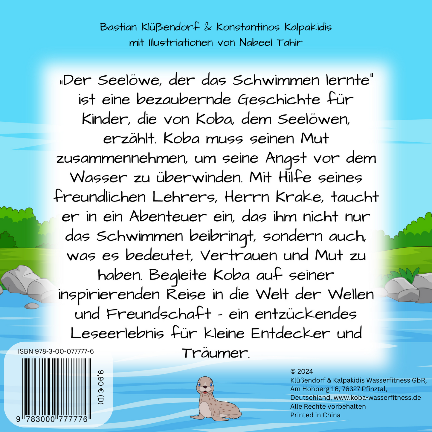 Kinderbuch "KOBA - Der Seelöwe, der das Schwimmen lernte"
