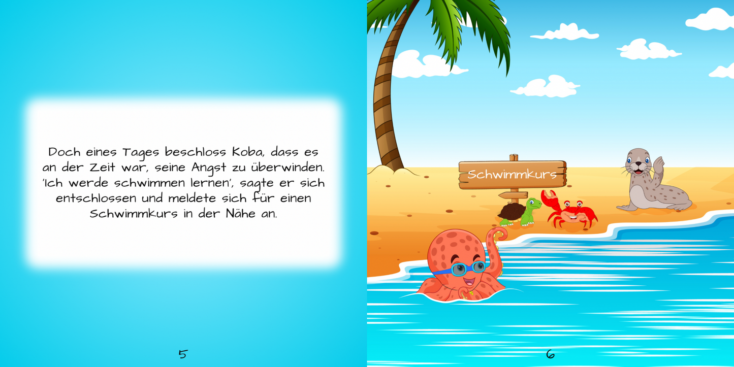 Kinderbuch "KOBA - Der Seelöwe, der das Schwimmen lernte"