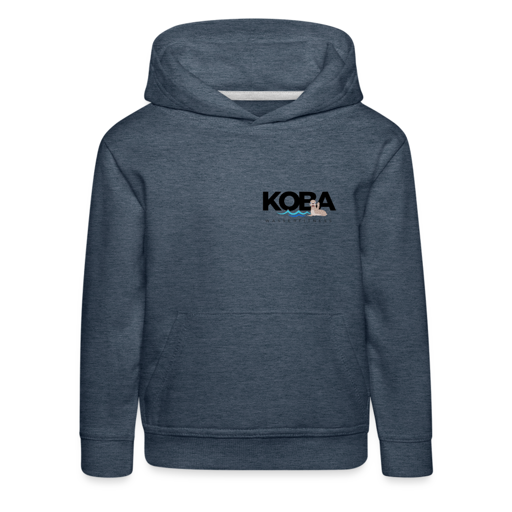 Kinder Premium Hoodie „KOBA“ - Jeansblau
