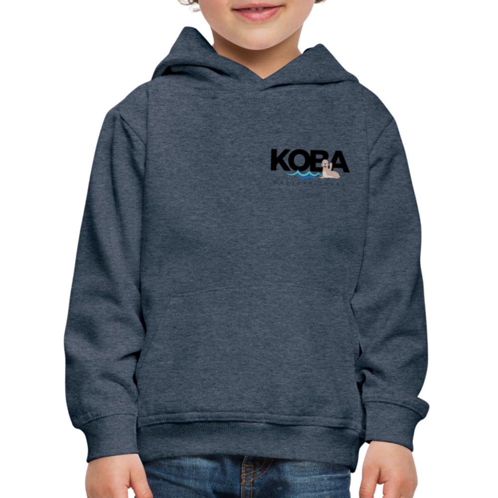 Kinder Premium Hoodie „KOBA“ - Jeansblau