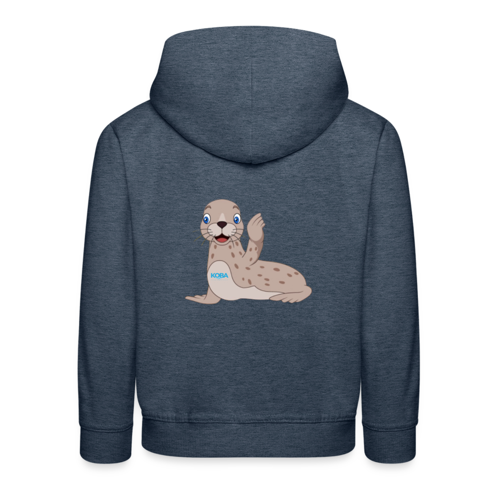 Kinder Premium Hoodie „KOBA“ - Jeansblau