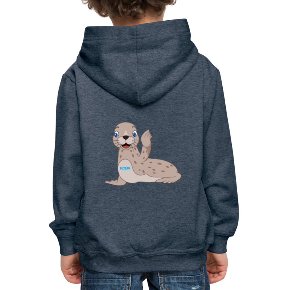 Kinder Premium Hoodie „KOBA“ - Jeansblau